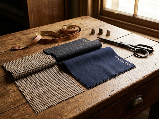 Selection of premium Italian wool fabrics